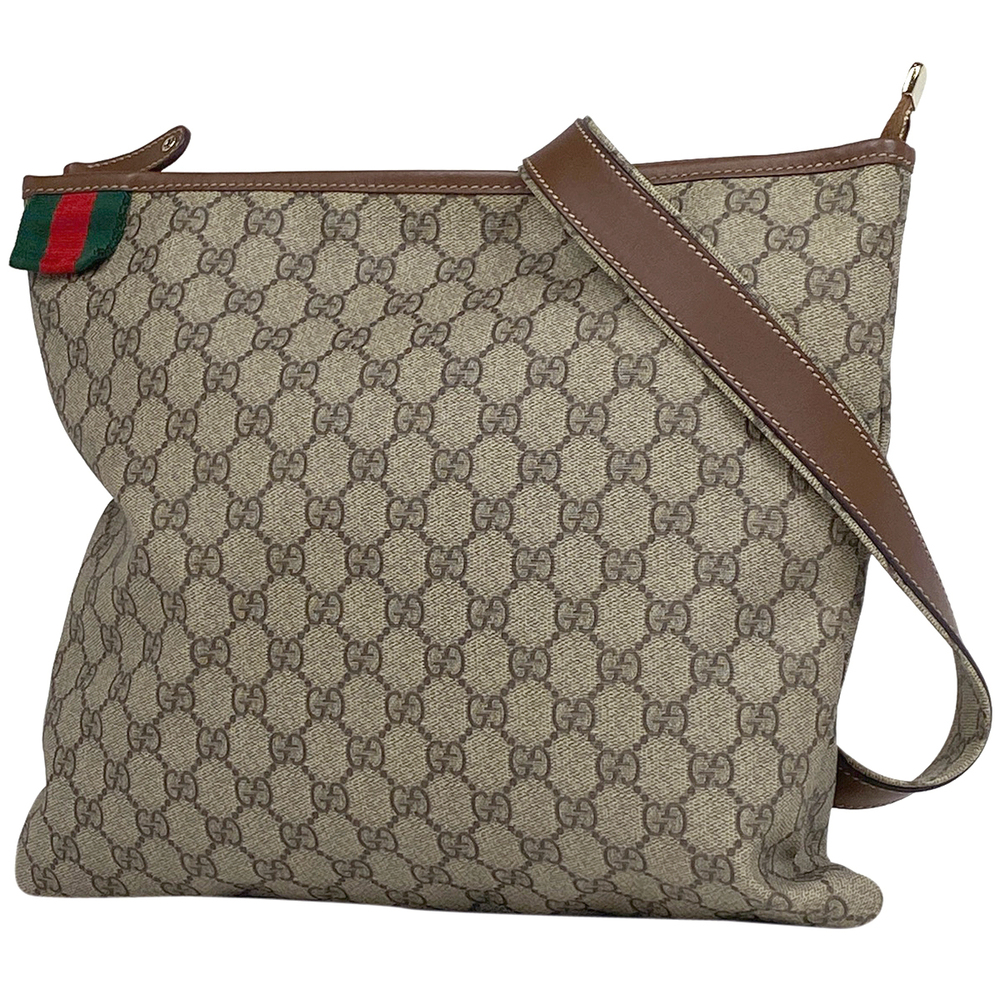 Gucci Gg Pattern Sherry Line Web Messenger Bag Br… - image 1